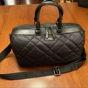 Polo by Ralph Lauren Black Quilted Satchel